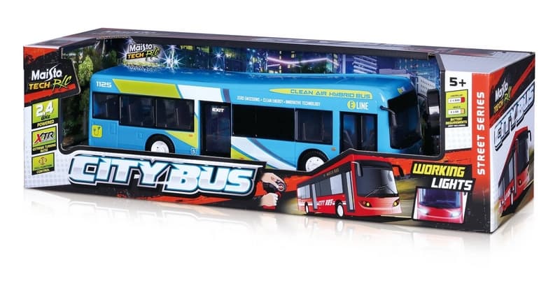 Maisto RC - Bus - City Bus (2.4GHz), bleu
