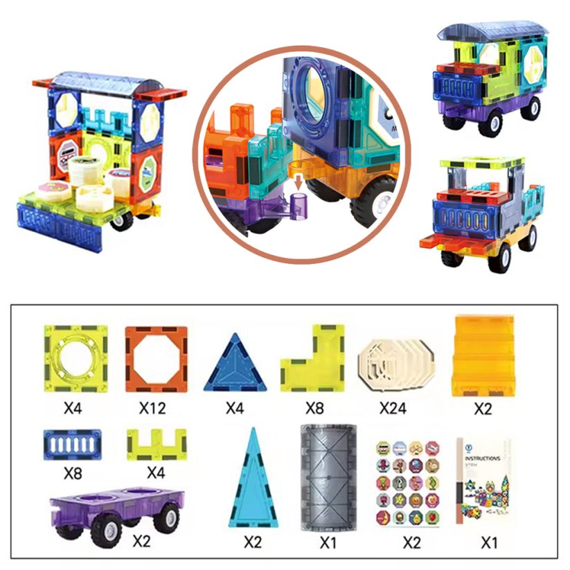 Magnetická stavebnice Továrna 71 ks