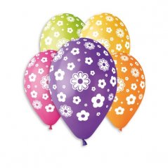 Ballon gonflable fleurs 12'' diamètre 30cm 5pcs dans le sac