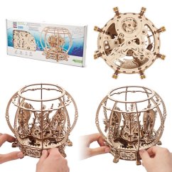 Ugears Casse-tête mécanique en bois 3D Aquarium mécanique