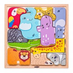 Puzzle en tablero - Animales