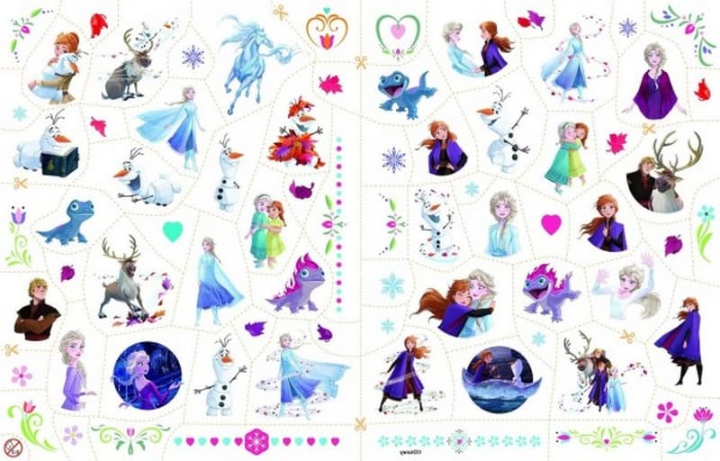 Libro para colorear con tatuajes A4 Ice Kingdom II/Frozen II en bolsa