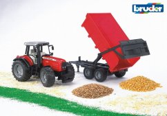 Bruder 2045 Traktor MASSEY FERGUSON se sklopným vozem