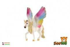 Jednorożec z tęczowymi skrzydłami zooted plastic 13cm w torbie