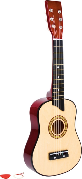 Pie Pequeño Juguete Infantil Guitarra de Madera Natural