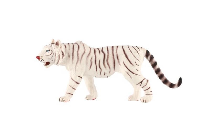 Tigre blanc zoo indien en plastique 14cm