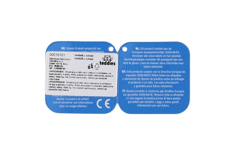 Andulka zelená plyš 19cm