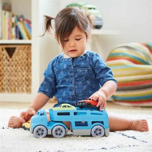 Zelené hračky Traktor s autami