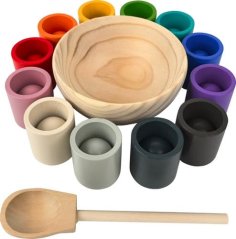 2Kids Toys Duhové kuličky a kalíšky 12 barev