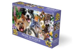 Puzzle 3D - Smějící se domácí zvířata