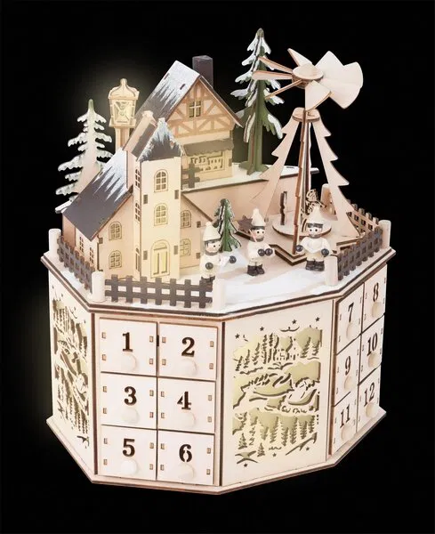 Adventní kalendář Small Foot s vánoční pyramidou