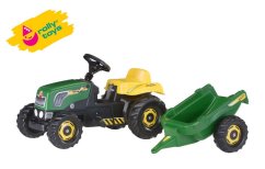 Tractor cu pedale Rolly Kid cu aripi de protecție - verde