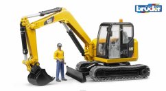 Bruder 2466 Minibagger CAT figurával