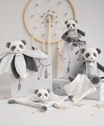 Doudou Set cadou - panda de pluș 26 cm
