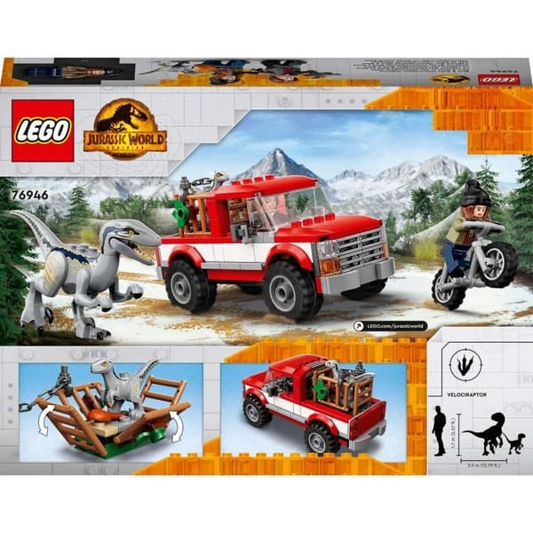 LEGO® Jurassic World 76946 Chytanie velociraptorov Modrá a Beta