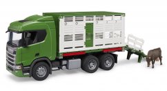 Bruder 3548 Scania Super 560R nákladní vůz pro přepravu zvířat s 1 krávou