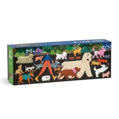 Galison Panorama Puzzle Dog Walk 1000 piese