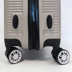 Bavy Circle Gold bézs színű keményfalú bőrönd - 3 darabos szett