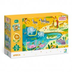 TM Toys DODO Puzzle do sortowania obrazków Afryka 18 elementów