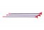 Arco 56cm + flechas con ventosas 3pcs plástico + blanco rosa-morado en caja