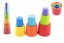 Puzzle pyramide Kubus plastique rond coloré 7pcs dans un sac 12m+.