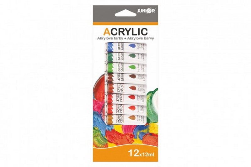 Colori acrilici 12ml 12 pezzi in scatola