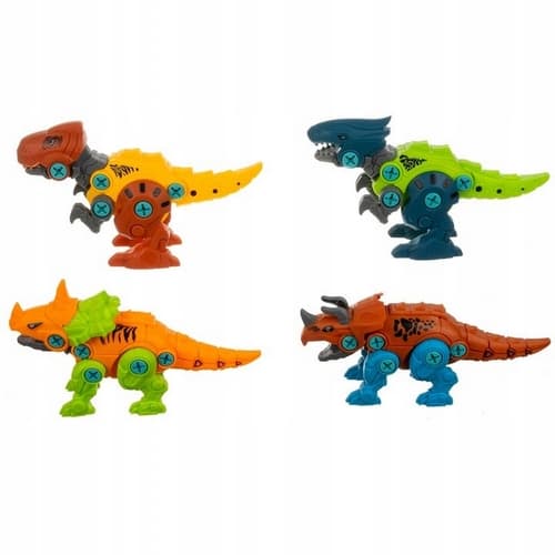 Stavebníce - šroubovací  dinosauři, sada 4 v 1 se šroubovákem