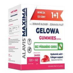 ALAVIS MAXIMA Żelowe żelki truskawkowe 120 tabletek + 60 kapsułek