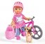 Bábika Evi s bicyklom