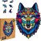 WOODEN COLOUR PUZZLES - Majestic Wolf