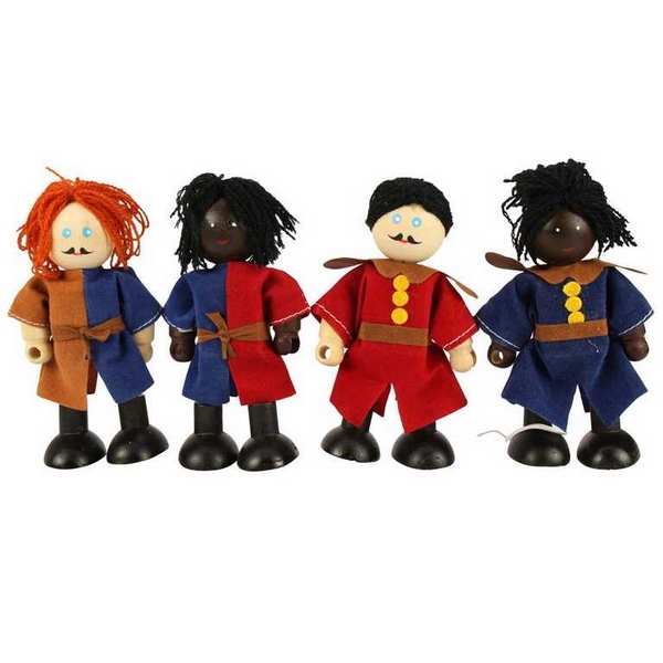 Bigjigs Toys Set de soldați medievali 4pcs
