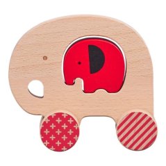 Petit Collage Eléphant et éléphant sur roues