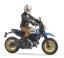 Bruder 63051 BWORLD motorkerékpár Scrambler Ducati Desert Sled lovasával