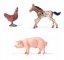 Woody Farm kiegészítőkkel és állatokkal
