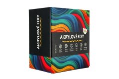 Fixy akrylové metalické 12ks i na keramiku,sklo,kameny, hrot 4mm v blistru 18,5x12cm 12ks v boxu