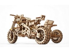 Puzzle meccanico 3D in legno Ugears UGR-10 Moto (scrambler) con carrello