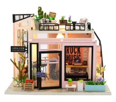 Dvěděti miniatura domečku Hudební studio