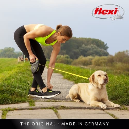 Flexi Vodítko Giant L pásek 8m černo-žluté