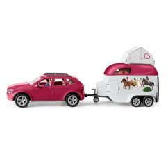 Schleich Adventure autó utánfutóval és lóval