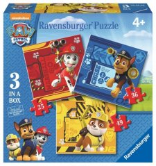 Ravensburger Paw Patrol: Rubble, Marshall & Chase; 25/36/49 piese
