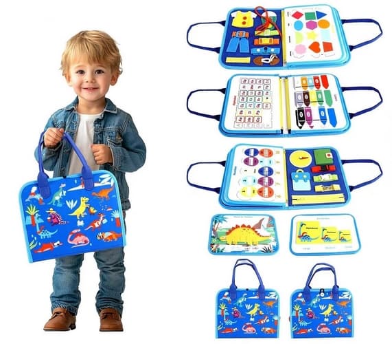2Kids Toys Senzorická busy kniha Dinosauři 2