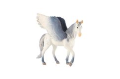 Cal cu aripi alb-gri, din plastic Zooted, 14 cm, în pungă