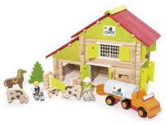 Jeujura Jeu de construction en bois 180 pièces Big Farm