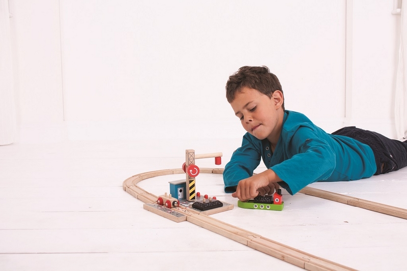 Bigjigs Rail Uhelný dok s jeřábem