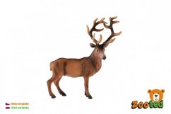 Jeleń europejski zootechniczny plastikowy 15cm w worku