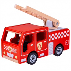 Bigjigs Toys Camion de pompieri din lemn