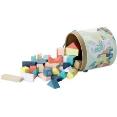 Vilac Cubes en bois colorés Canopée 54 pcs