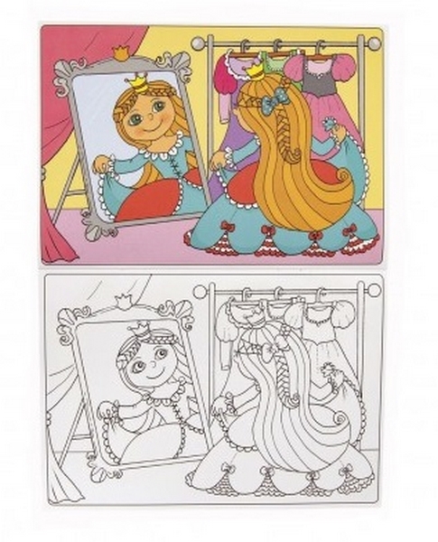 Carte de colorat Prințese 21 x 15 cm 8 foi A5