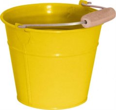 Seau de jardin - jaune, métal