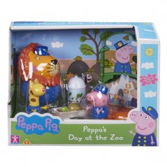 Peppa Pig Zoo set - 3 figúrky a príslušenstvo